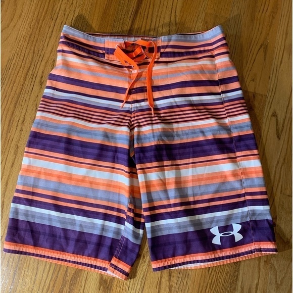 Under Armour Board/Swim Shorts Size 28 Purple/orange/white - Picture 6 of 14